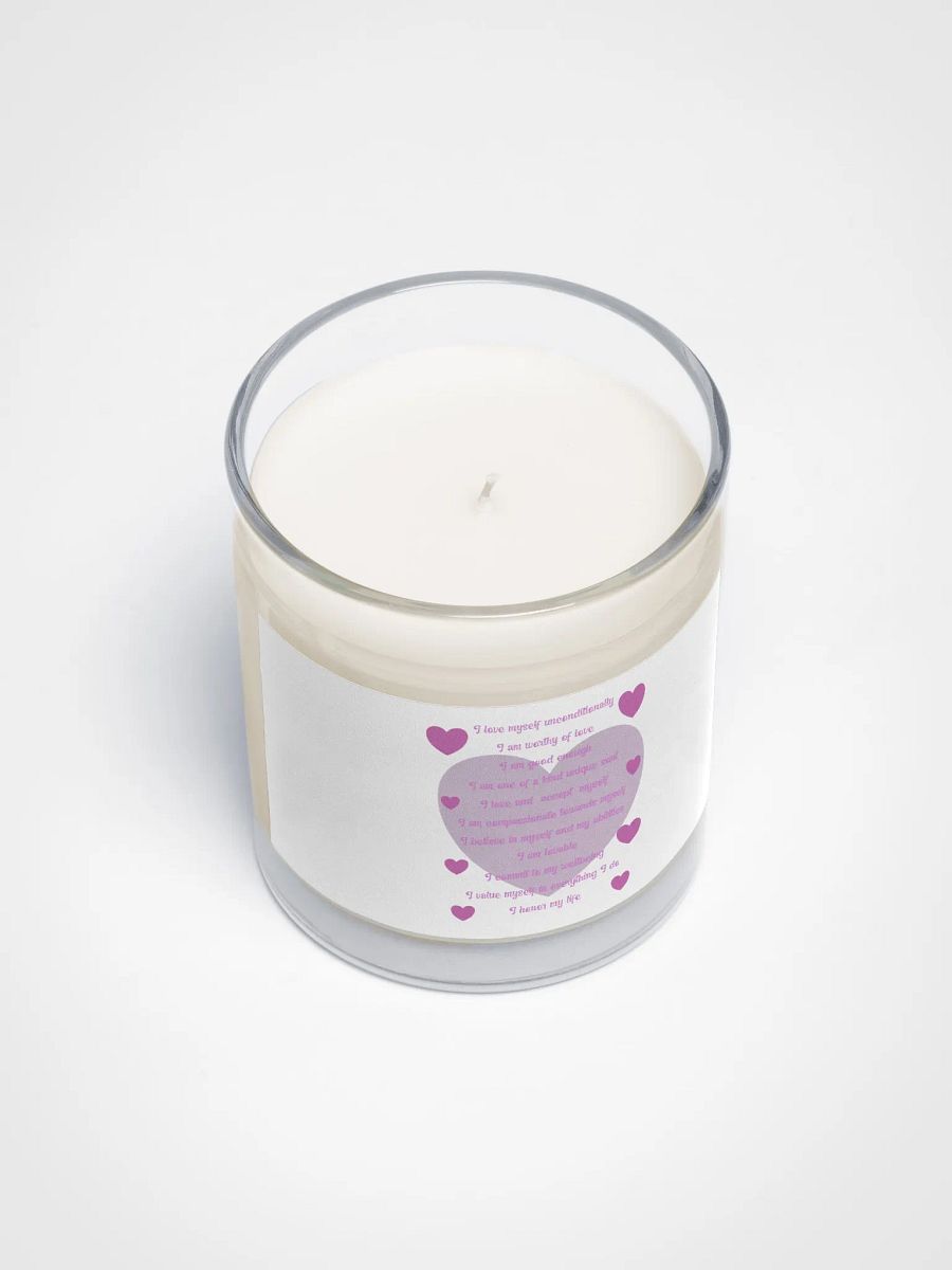 Soy candle, self-love affirmations product image (3)