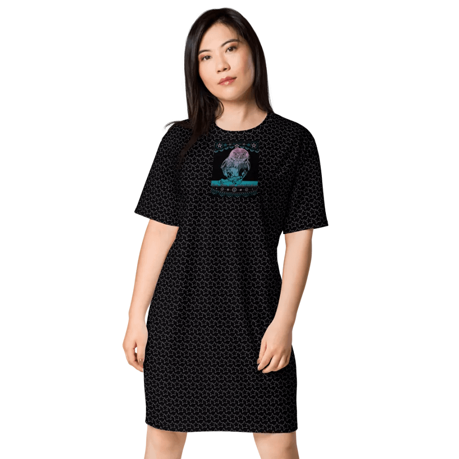 KC, The Vibe (owl), Black Tee Dress product image (1)