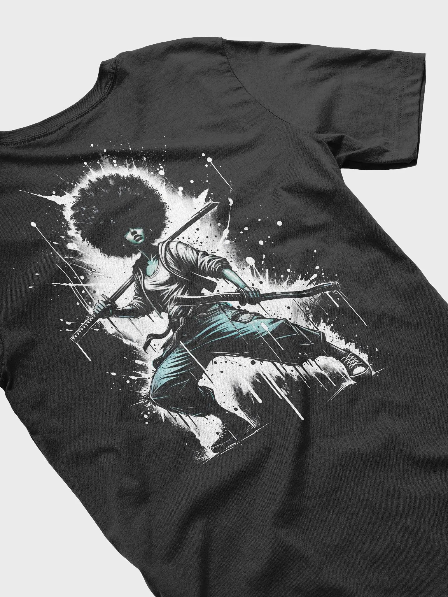 🏷️ Afro Blade Princess – Shadow Stance Power (Back Print) Tee product image (3)