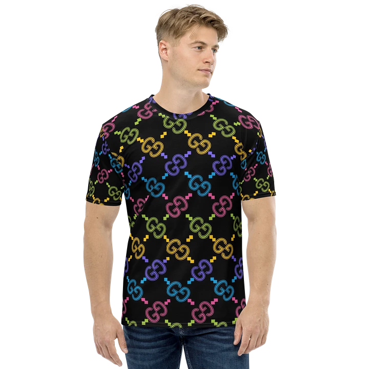 Gucci T-Shirt with Multicolor GG Logo on Black Background product image (2)