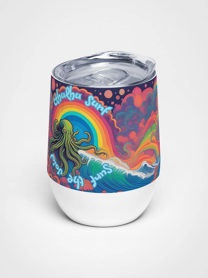Cthulhu Surf Stainless Steel Wine Tumbler 02A product image (1)