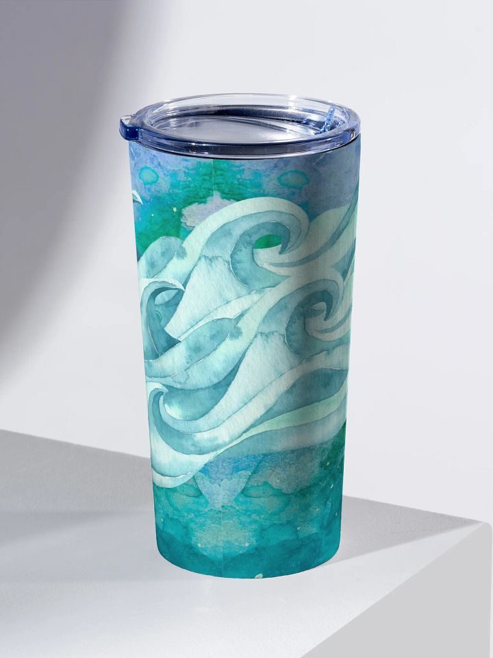 watercolor Wave Stainless Steel Tumbler gift for summer entertainers friends ladies gents product image (2)