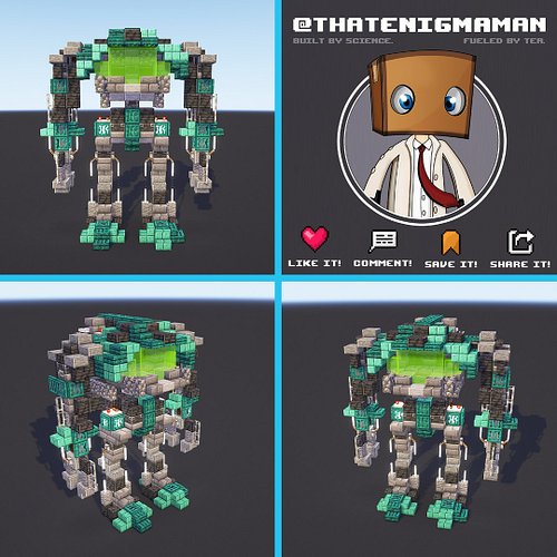 Robot/mech sci-fi Minecraft build. This one's called 