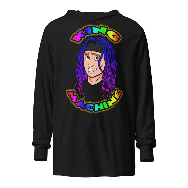 rainbow king long sleeve hooded tee product image (1)