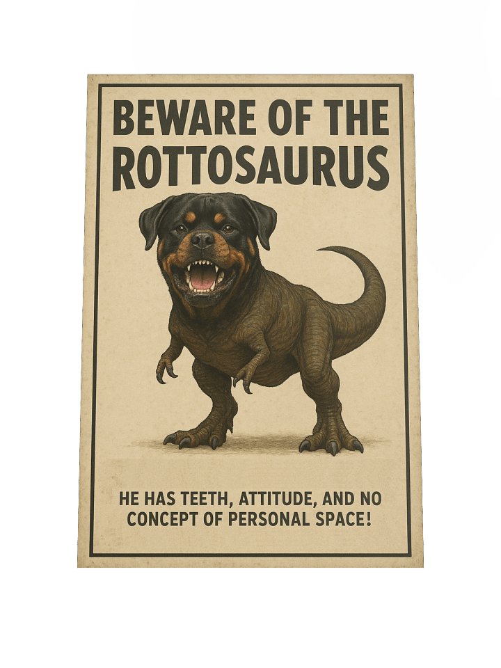 Beware of the Rottosaurus Poster product image (1)