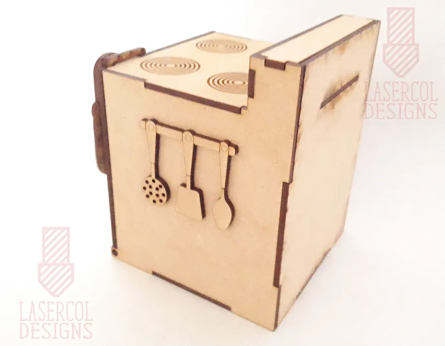 Oven Shaped Box - Laser Cut Files product image (7)