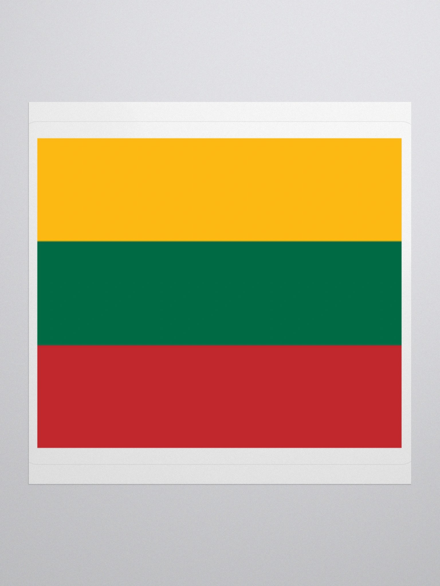 Lithuania Flag Sticker | Yellow Green Red Design | Durable Vinyl | 3 Sizes product image (2)