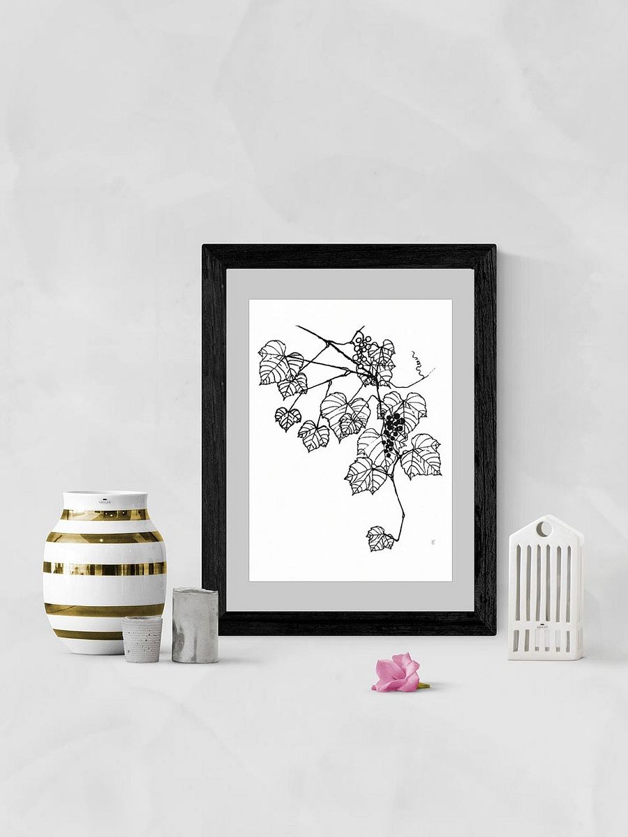 Vibrant Vineyard: Premium Matte Paper Poster - Grape Leaves Stylish product image (8)