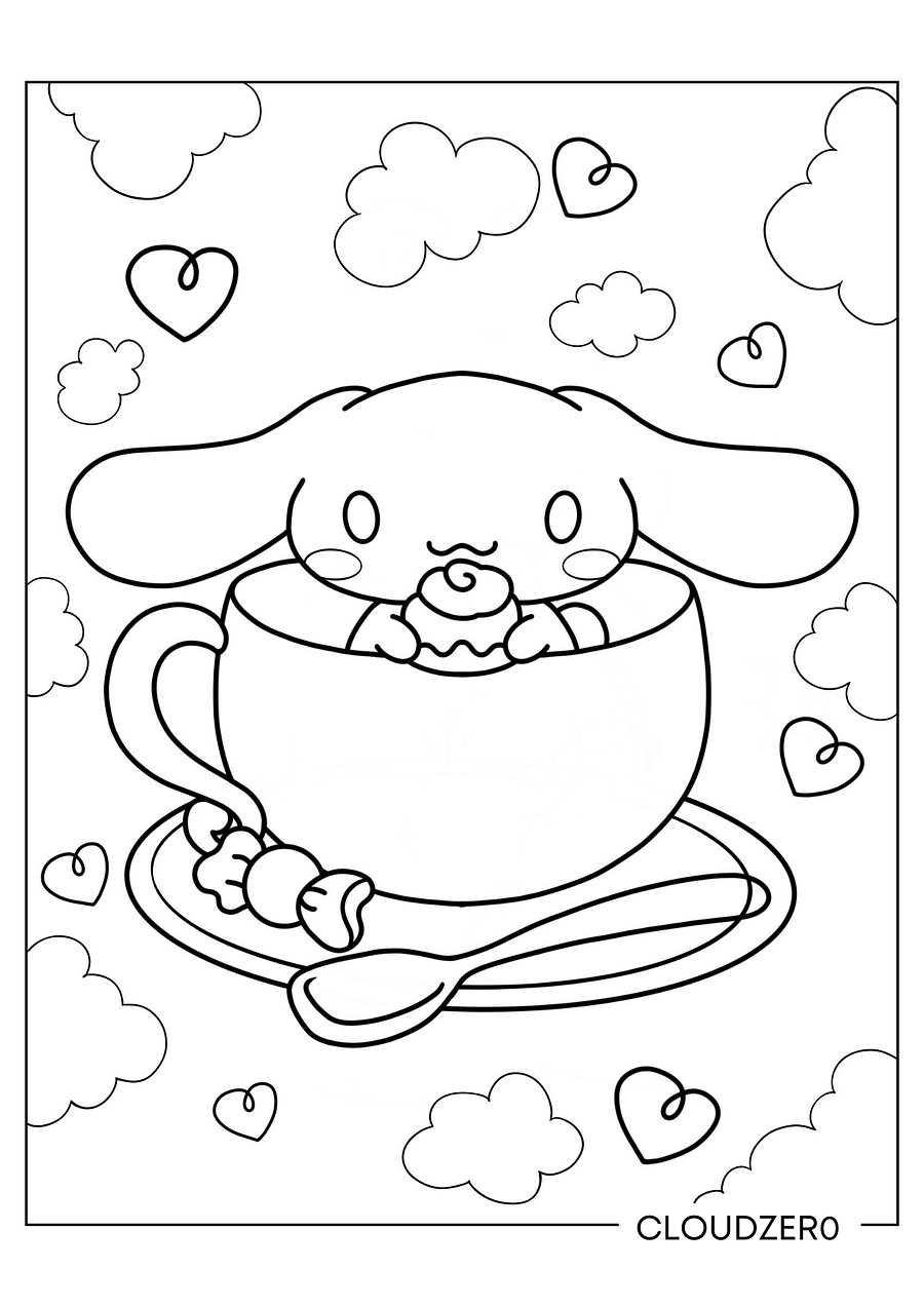 Free Cinnamoroll coloring page product image (3)