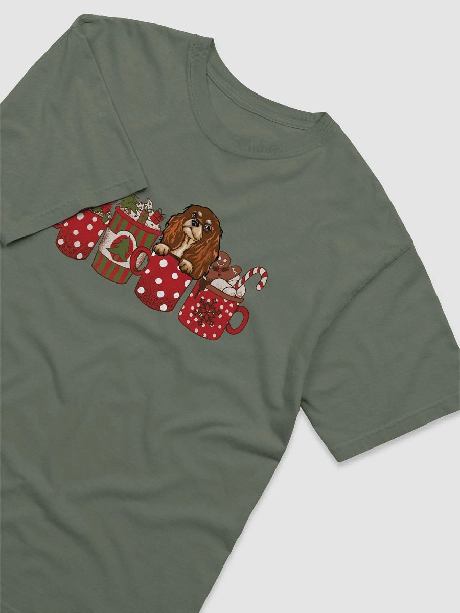 Cute Cavalier King Charles Spaniel(Liver) in a Christmas Cup T-Shirt | Funny Christmas Pup in a Cup product image (21)