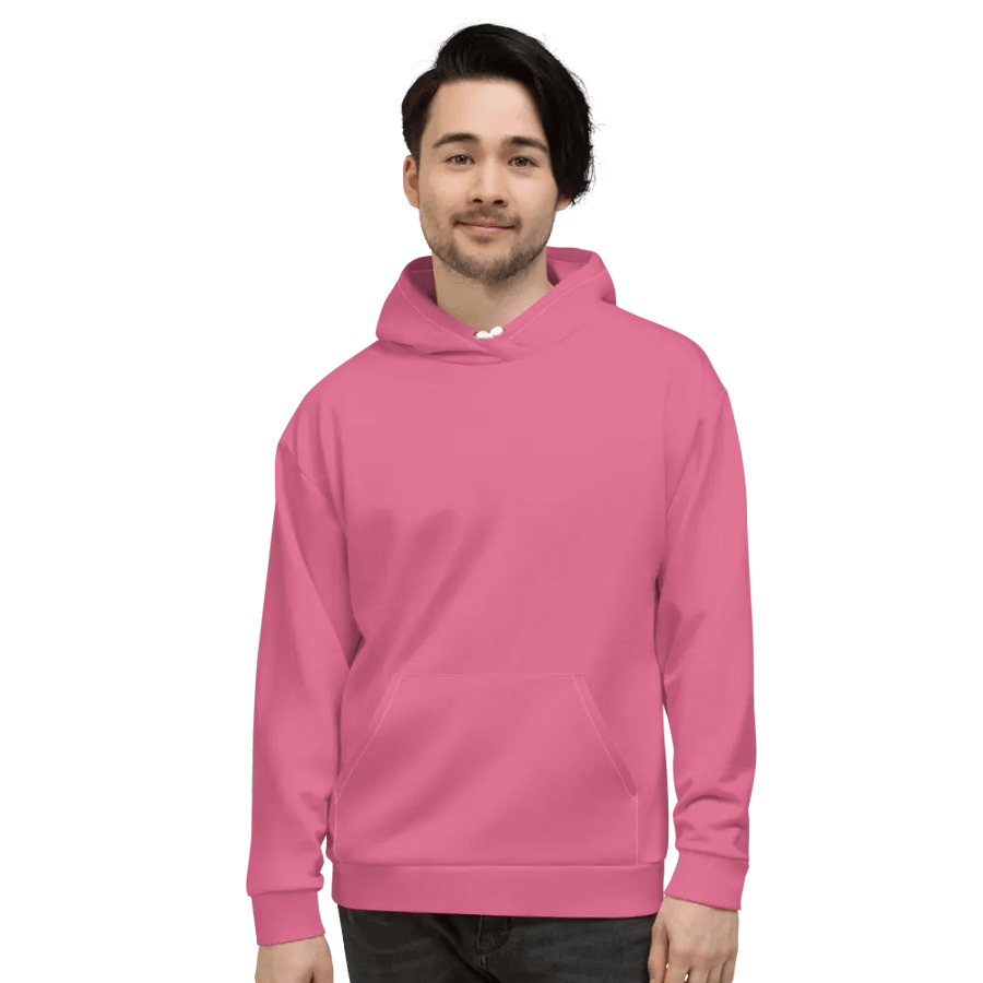 Plain Rosy Blush Pink Soft Summer Unisex Recycled Polyester Heavyweight Premium Hoodie by Treasure Pie product image (3)
