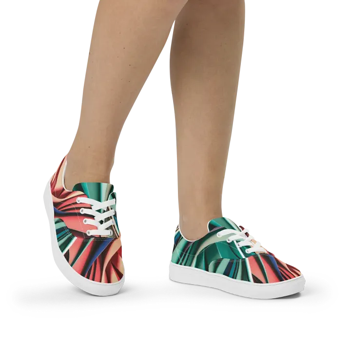 TDS Music Ripple Effect Women's Lace-Up Canvas Shoes product image (1)