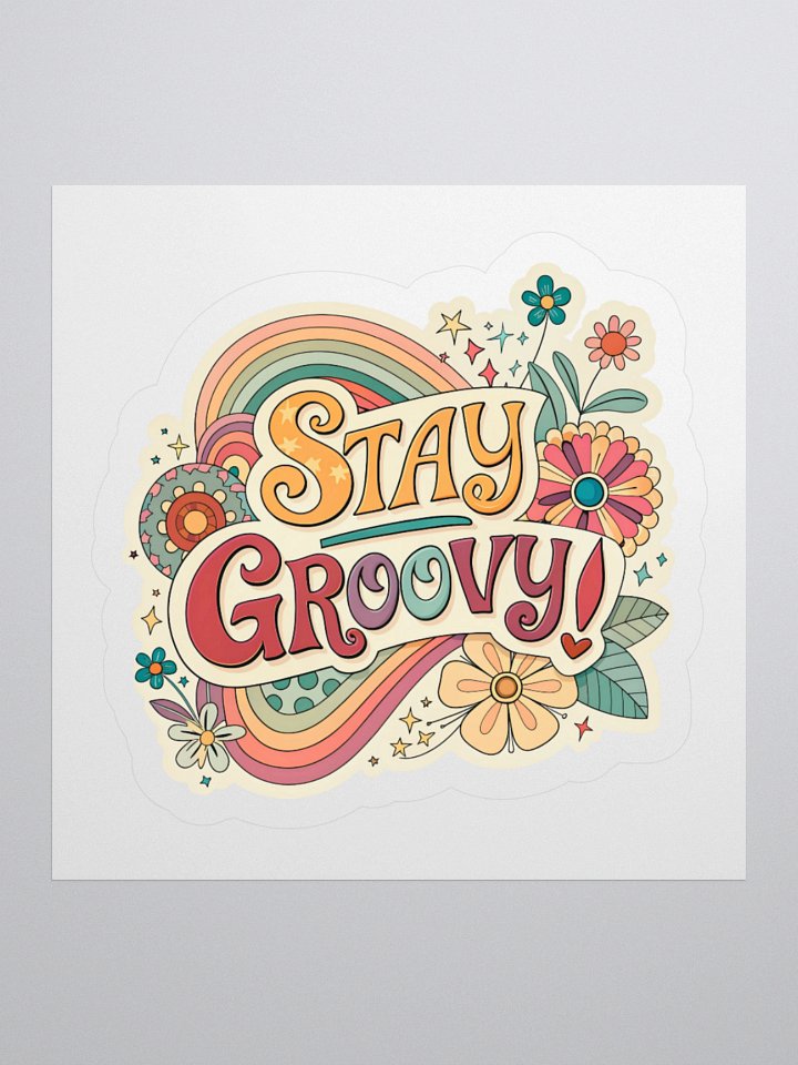 Stay Groovy Kiss Cut Sticker product image (2)