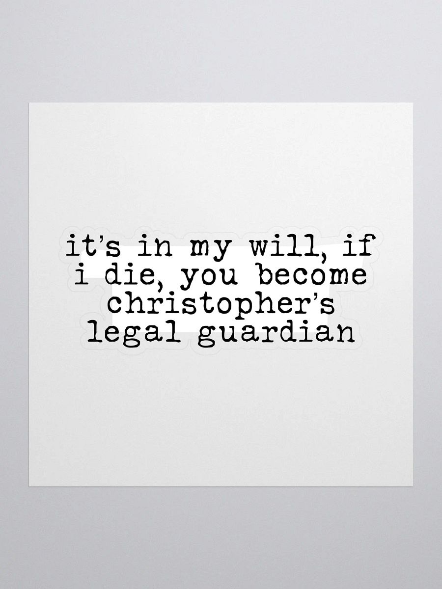 Legal Guardian Buddie Quote Sticker product image (1)