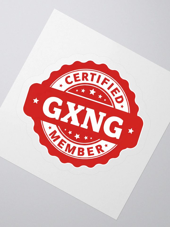 Certified GXNG Member Sticker product image (2)