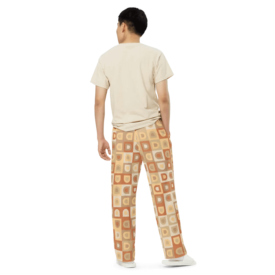 BUIII Retro Geometric: Warm Ember Wide-Leg Pants product image (5)