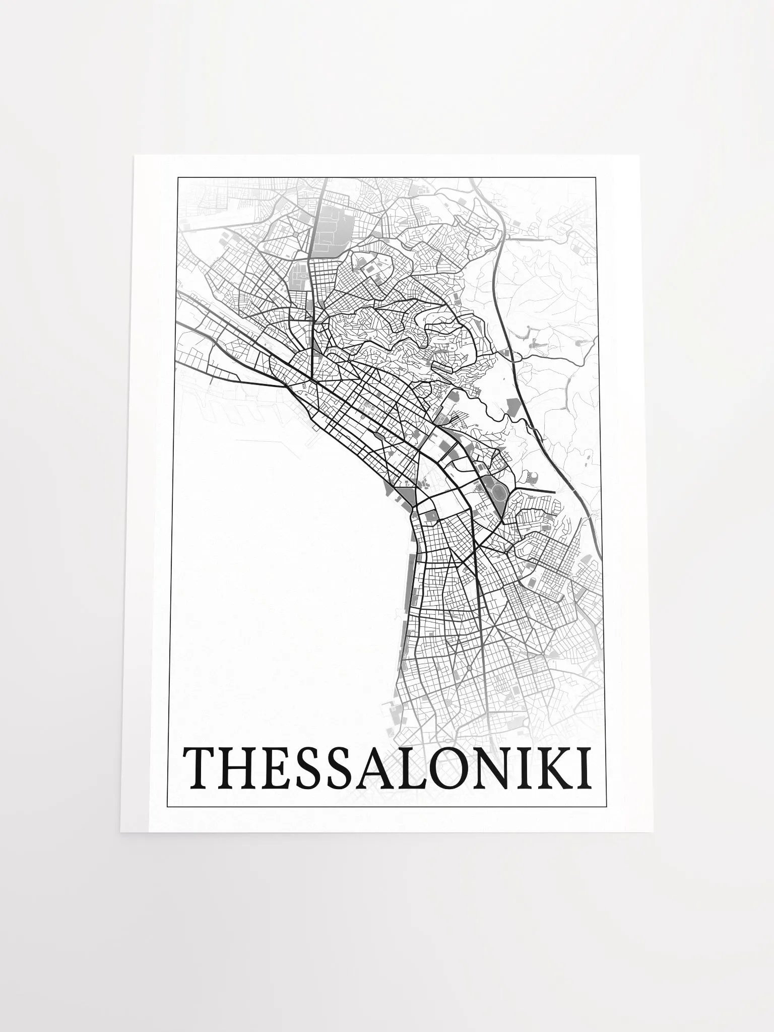 Thessaloniki, Greece, city map print product image (16)