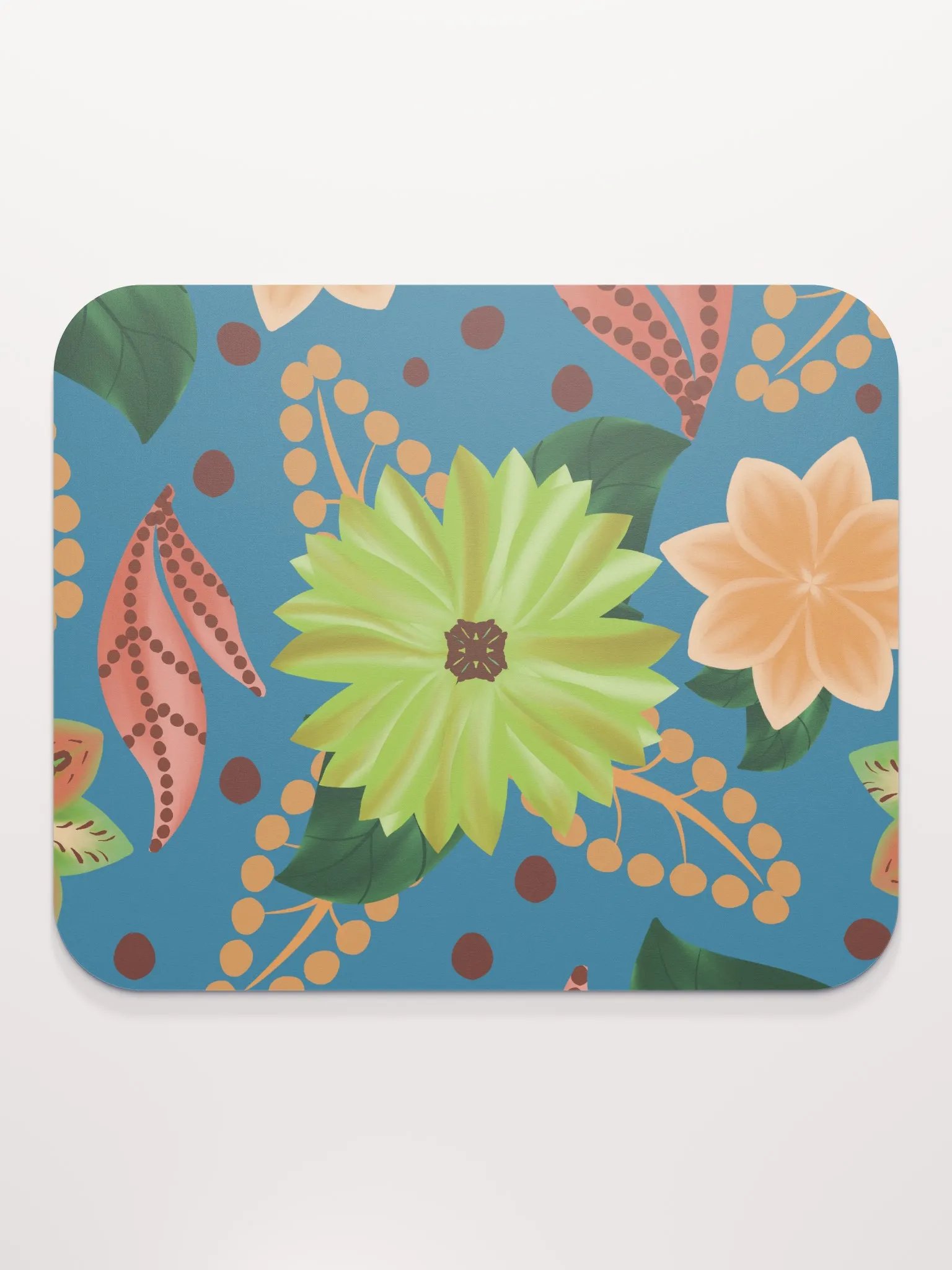 El Yunque Blue Floral Mousepad product image (2)