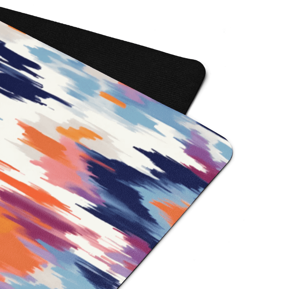 Abstract Ikat Blue Yoga Mat product image (4)