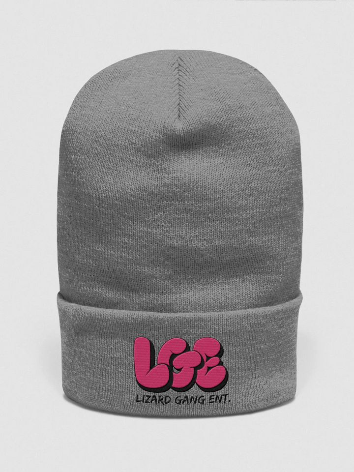 LGE Pink Logo Embroidered Beanie product image (1)