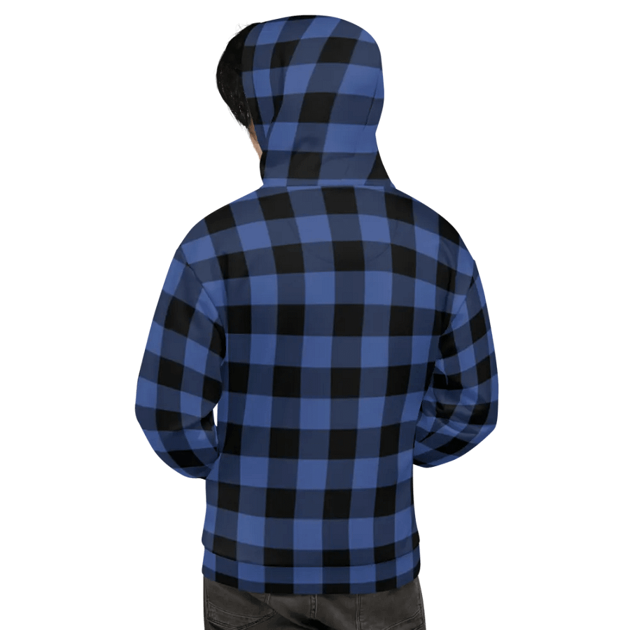 Lapis Blue Buffalo Check Plaid Hoodie product image (9)