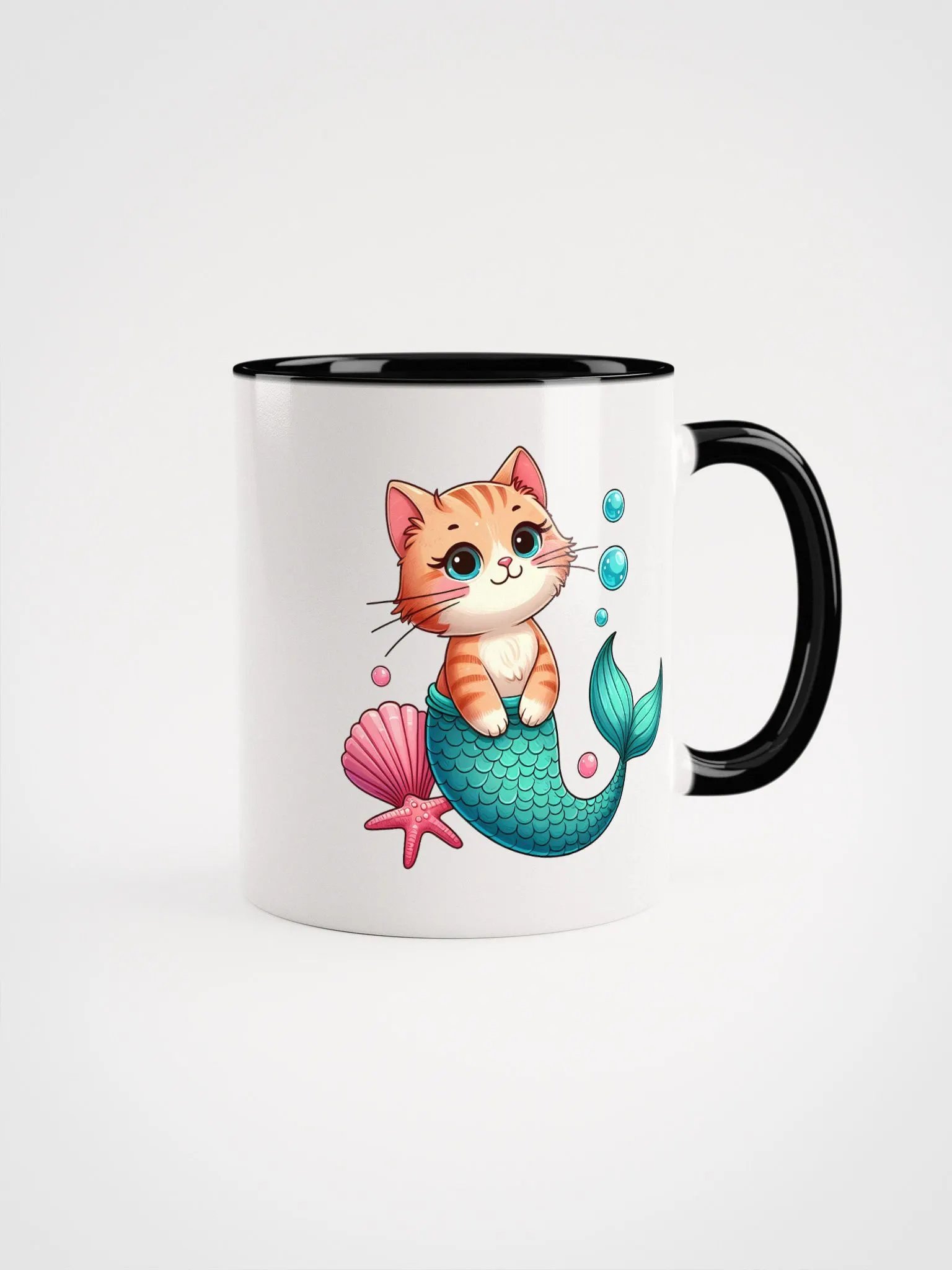 Cat Mermaid Mug with Color Inside product image (1)