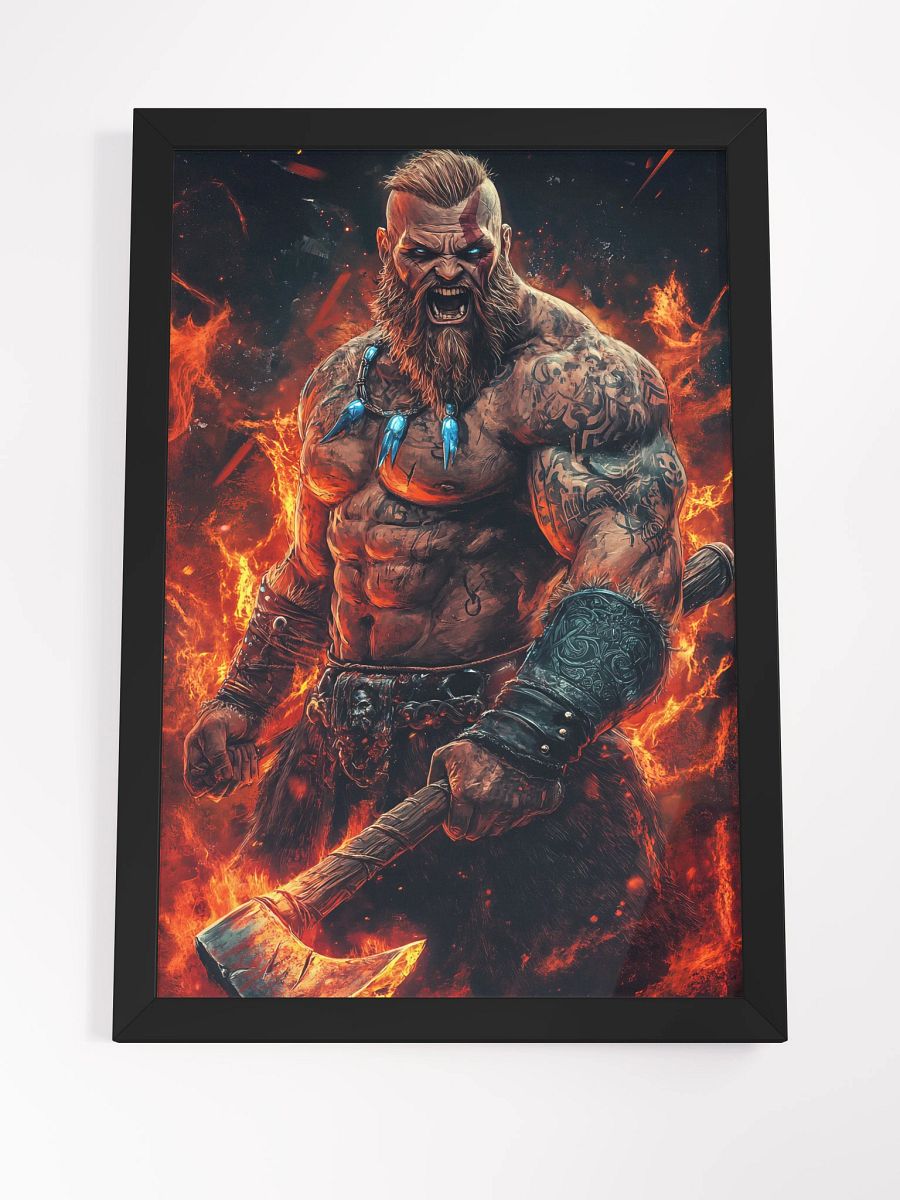 Berserker Viking Warrior Wood Framed Poster product image (4)