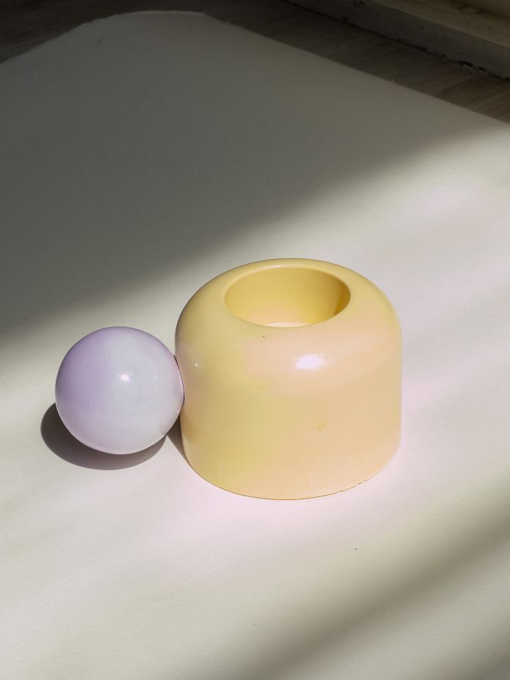 Ball Candleholder - Banana and Lilac product image (2)