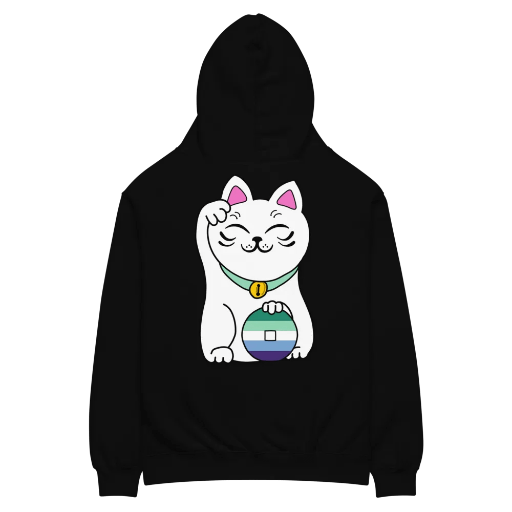 Maneki neko gay man pride hoodie product image (8)