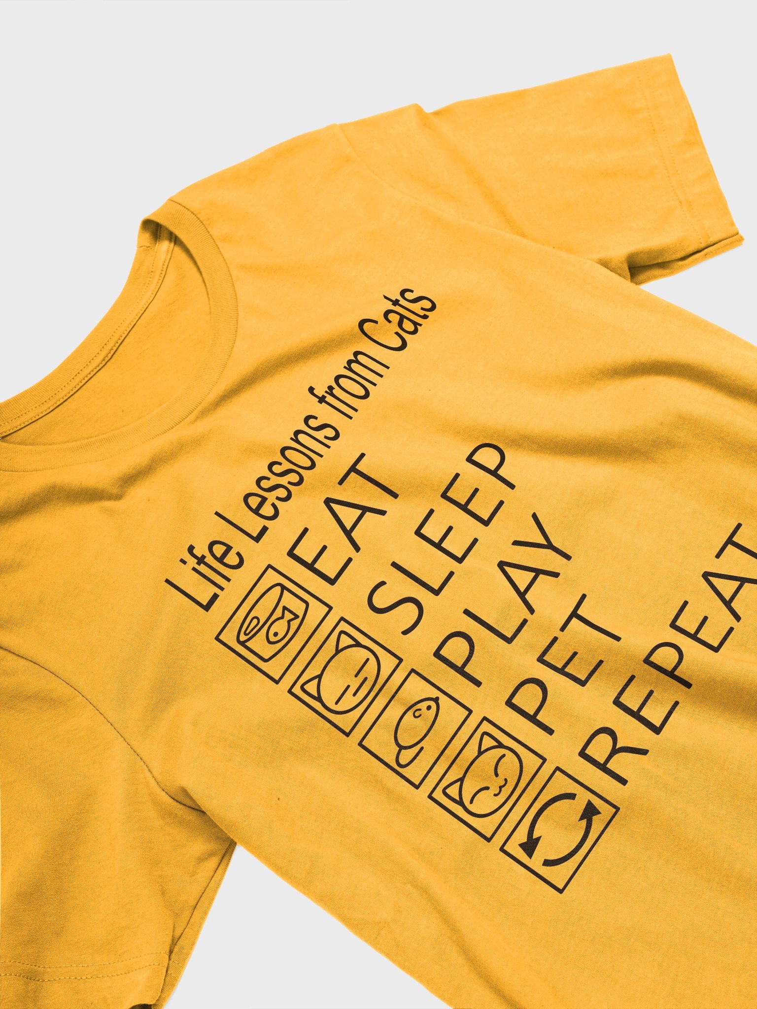 Life Lessons from Cats (Black Print) - Unisex Adult Super Soft Lightweight T-shirt product image (2)