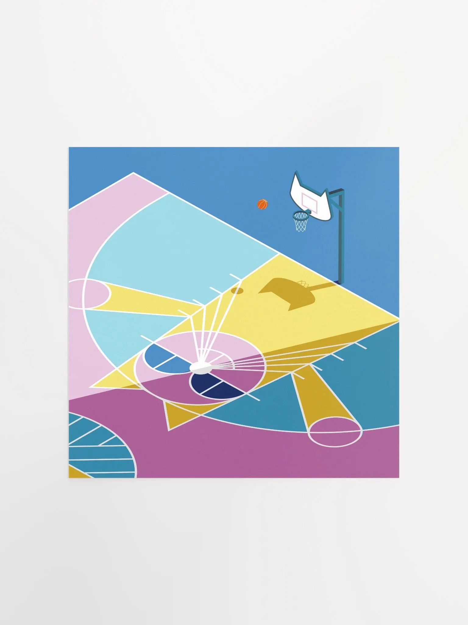 Basketball Court Art Print product image (1)