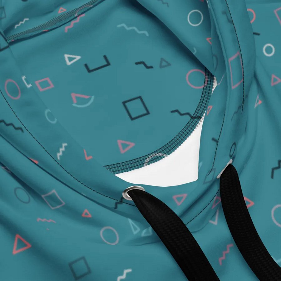 Turquoise Shapes Hoodie product image (4)