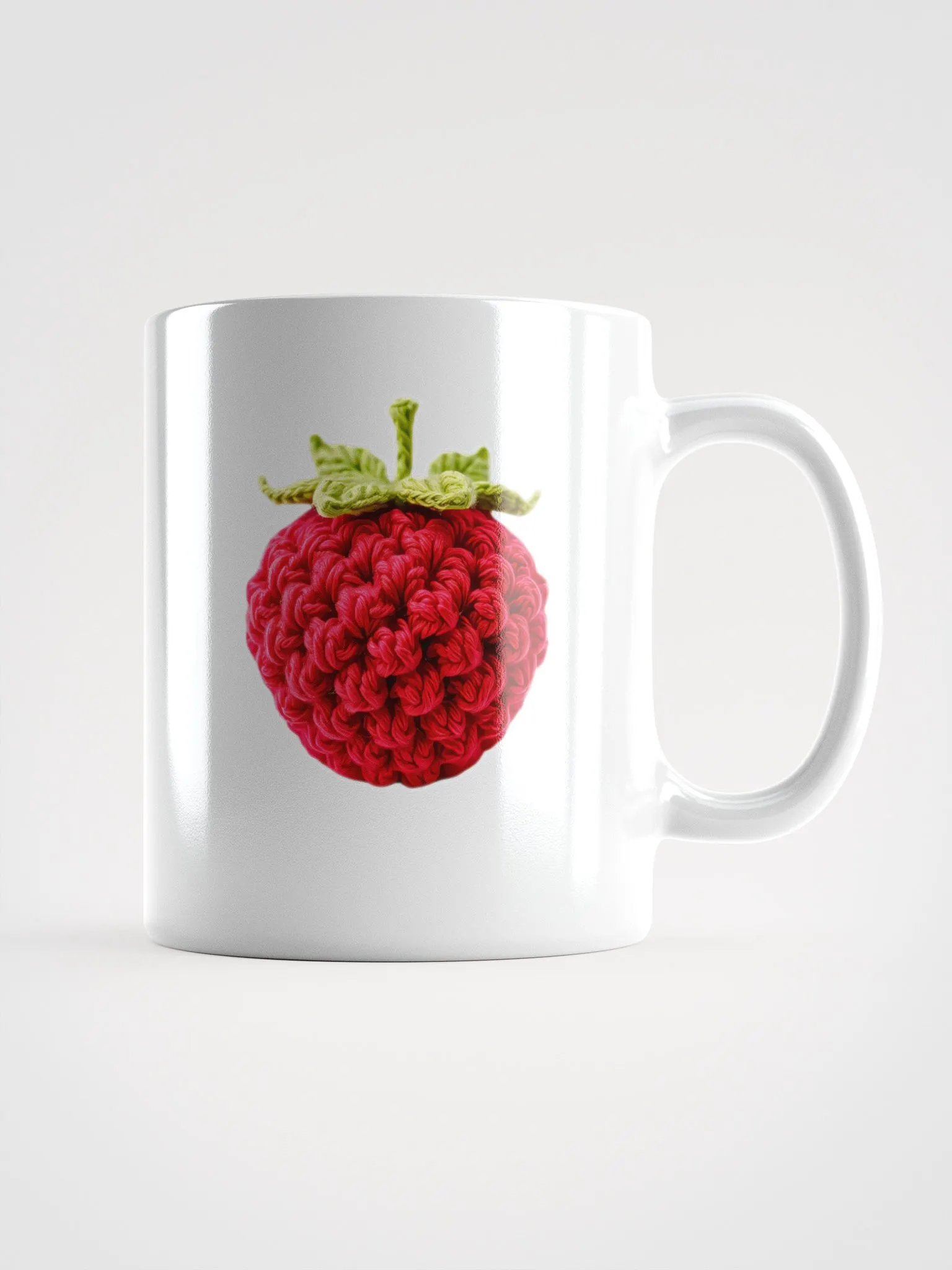 CozyAvocado White Glossy Raspberry Mug #1 product image (1)