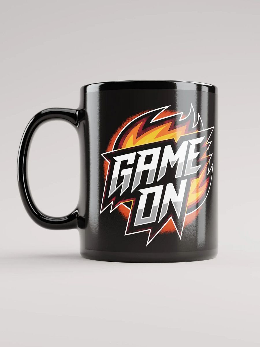 Flaming Game On #Statement Glossy Black Mug product image (11)
