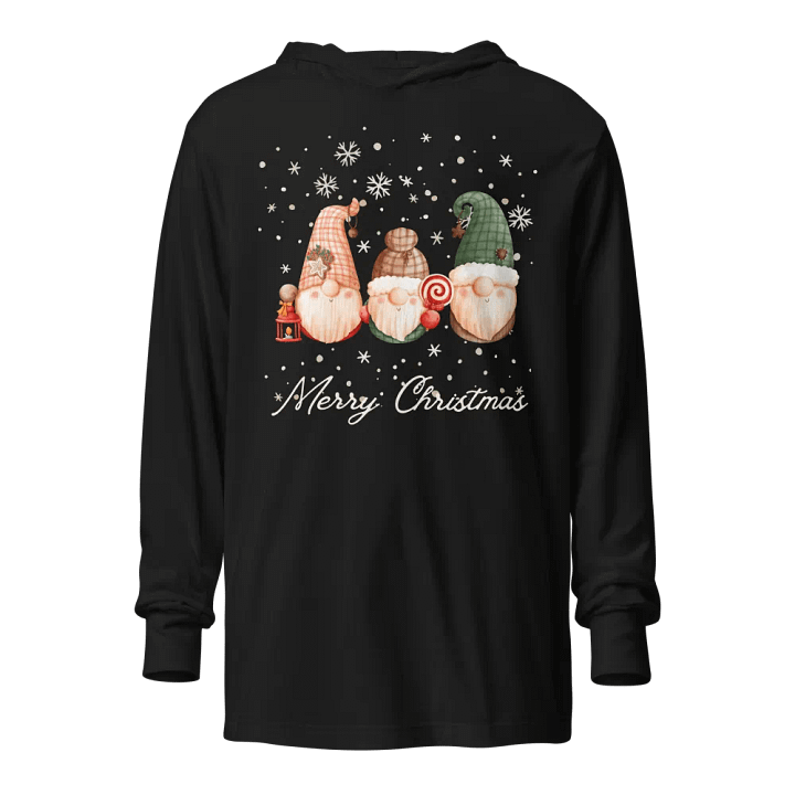 Merry Christmas Gnomie Hooded Tee product image (2)