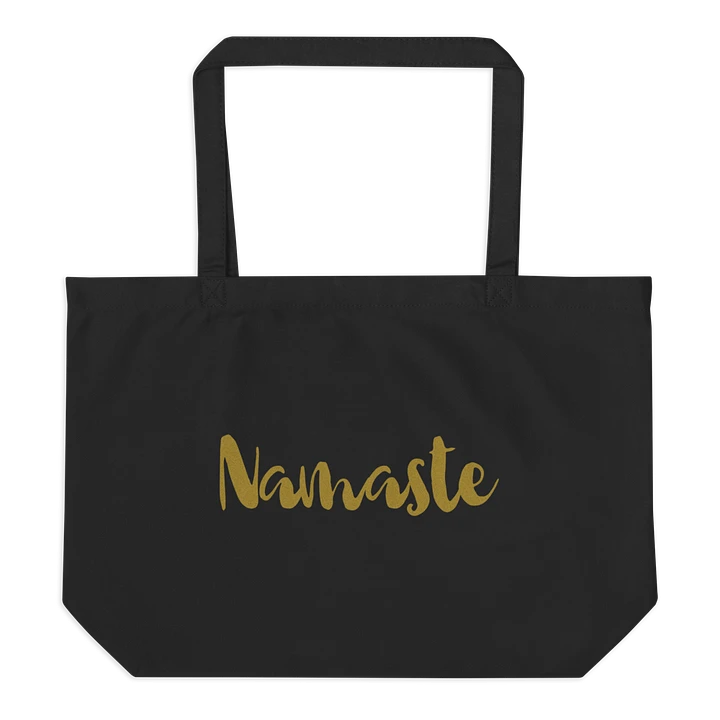 Namaste Text Eco-Friendly Large Tote Bag product image (1)