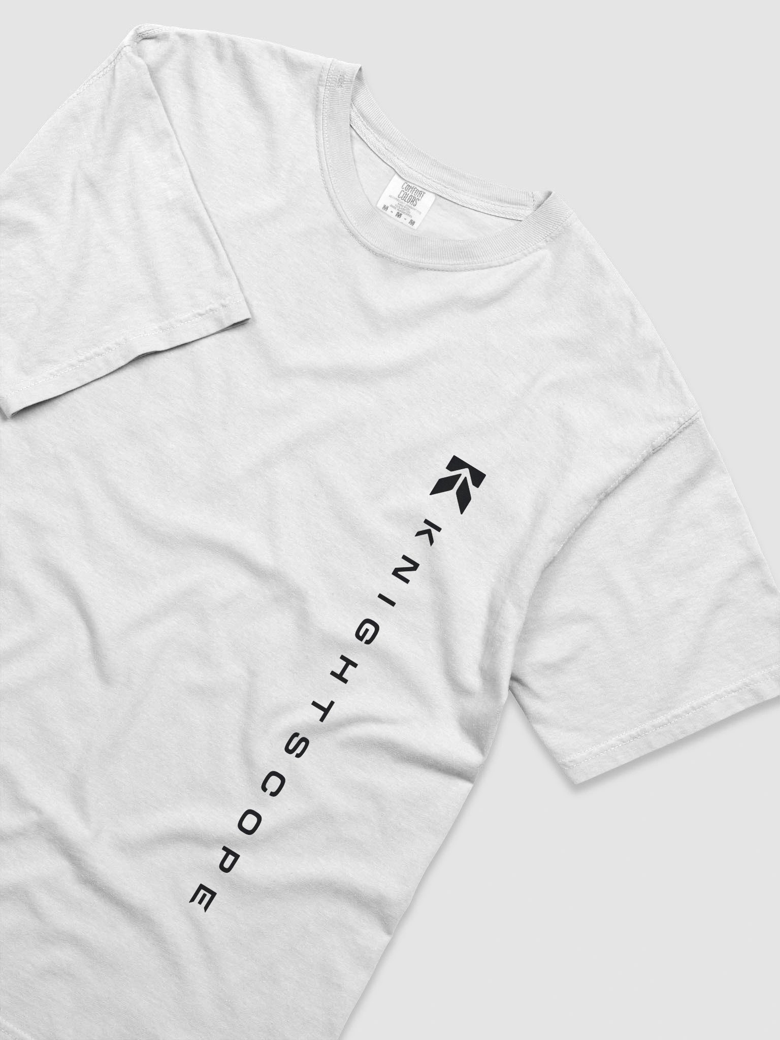 Knightscope Vertical Emblem Comfort Tee - Black on White product image (5)