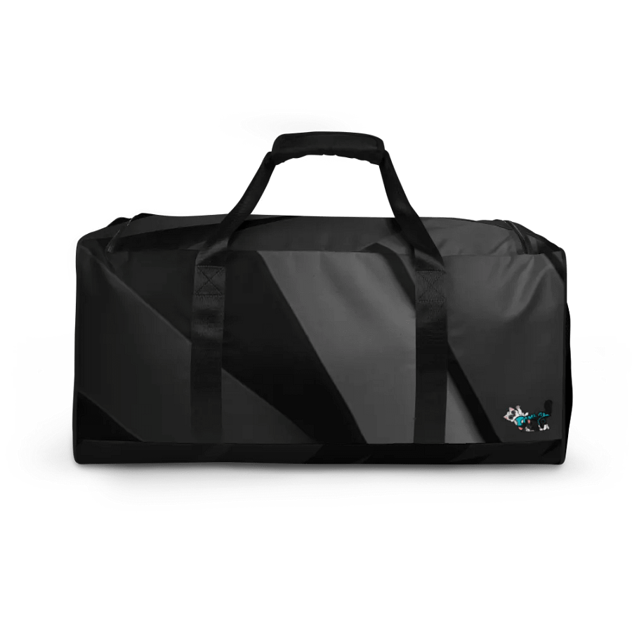 Black/Grey Steel look All-Over Print Duffle Bag : Luigi & Ariel Logo product image (4)