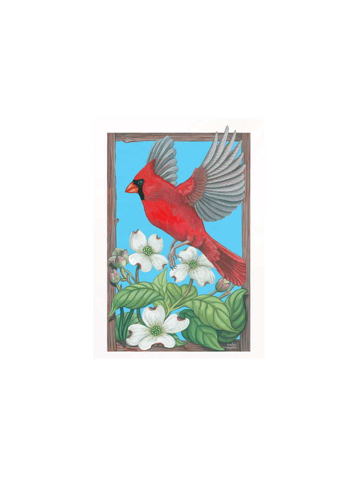Cardinal + Dogwood - Art Print product image (2)