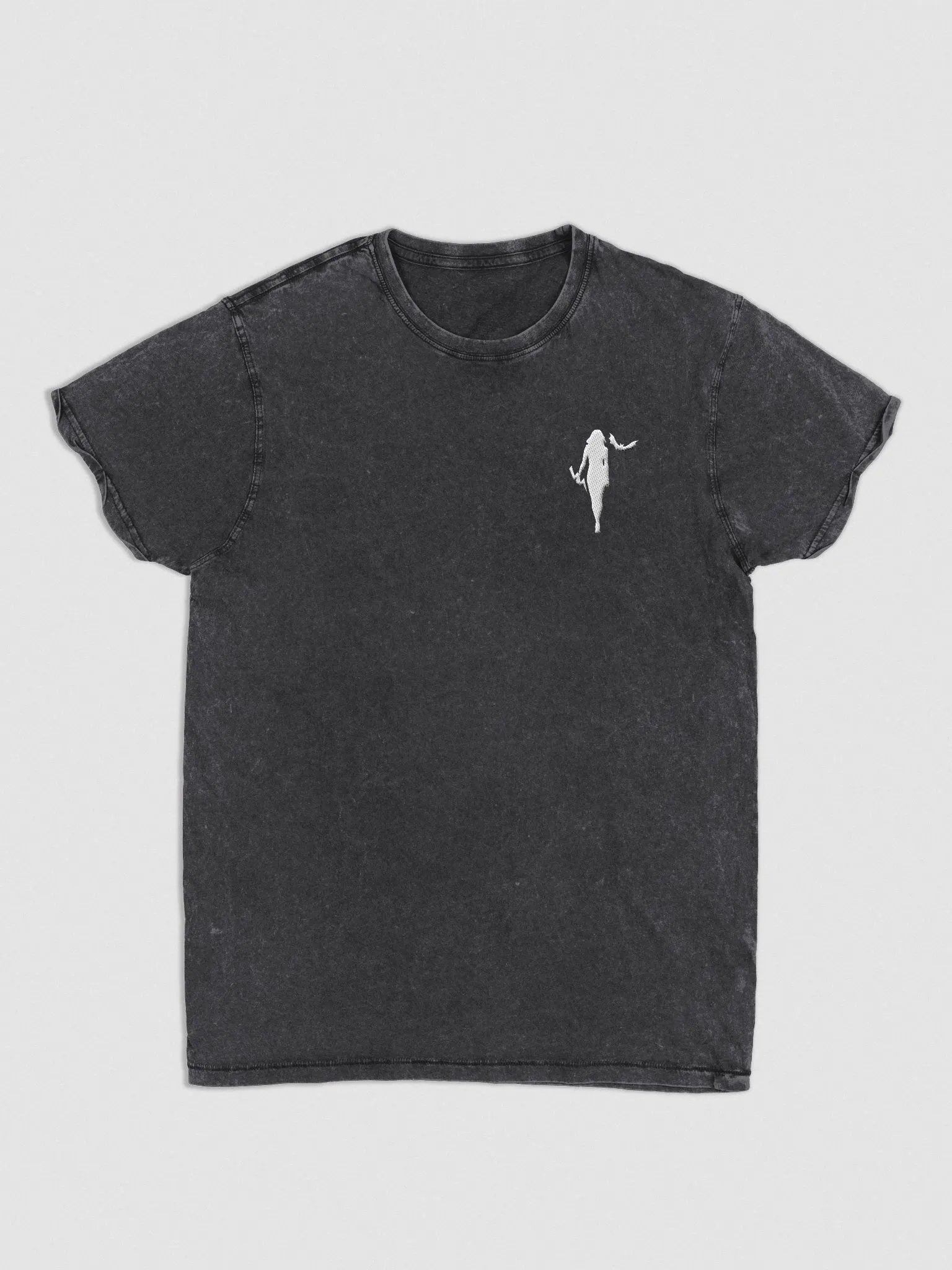 Proto-Valkyrie Embroidered Denim T-Shirt product image (1)