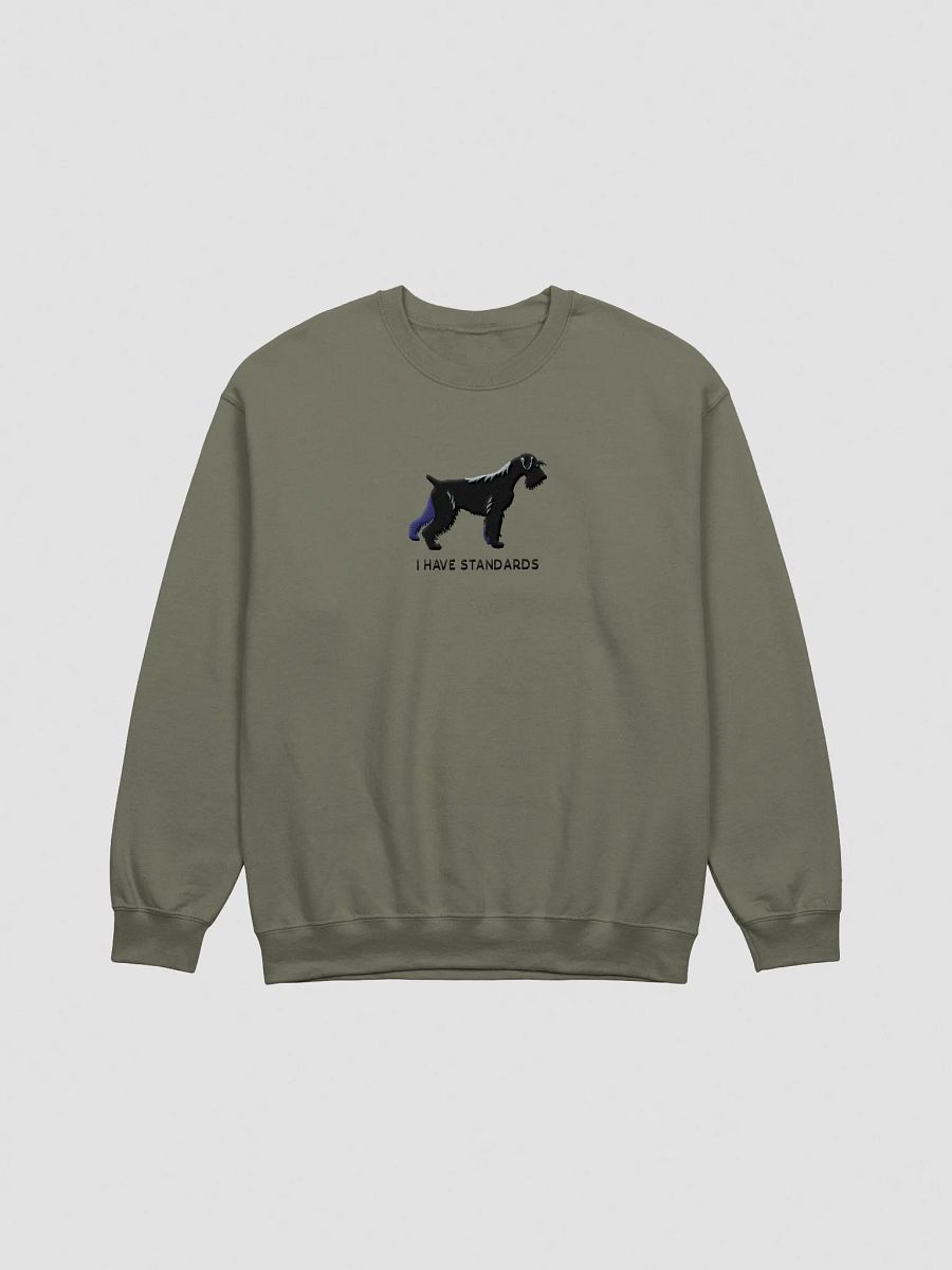I Have Standards Sweatshirt (Embroidered) of a Standard Schnauzer(Black) product image (7)