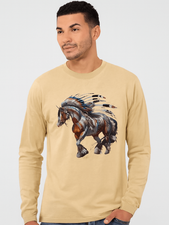 Mystical Horse Feathers Long Sleeve T-Shirt product image (1)