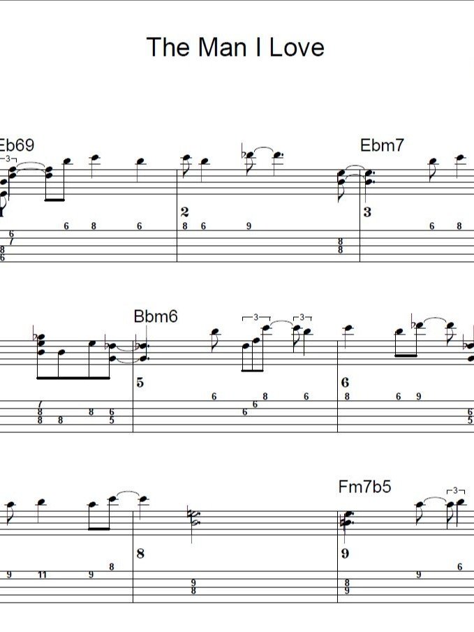 The man I love - Guitar sheet music product image (1)