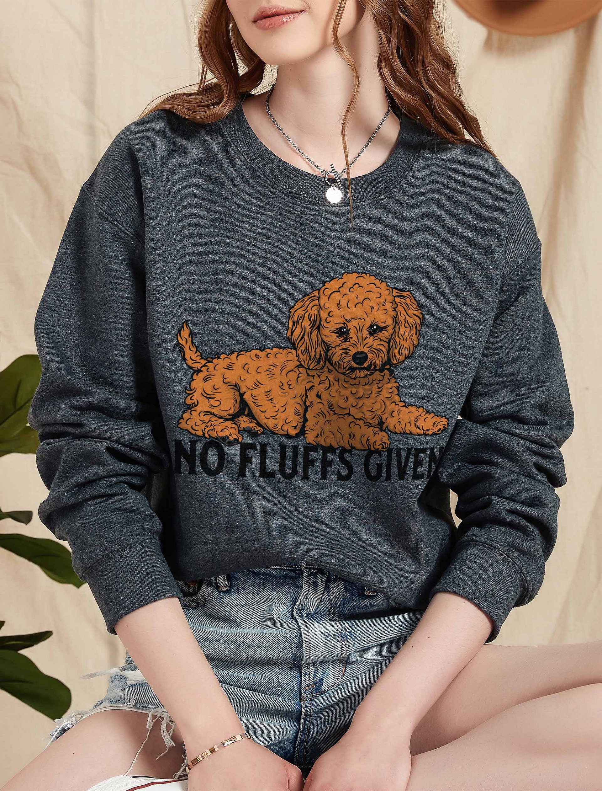 No Fluffs Given Sweatshirt of a Toy Poodle | Funny Shirt for Poodle Paw-rents product image (1)