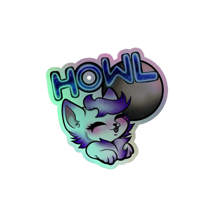 Howling Wolf Holographic Sticker product image (2)
