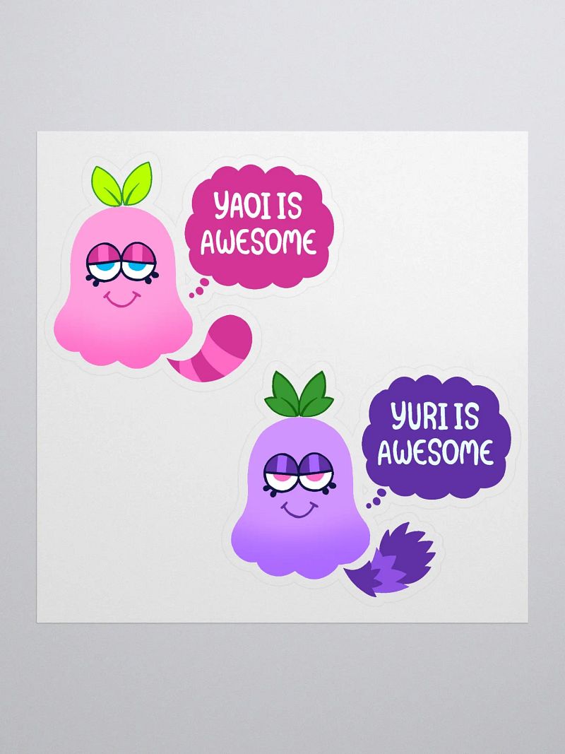 Yaoi + Yuri is Awesome Sticker Set