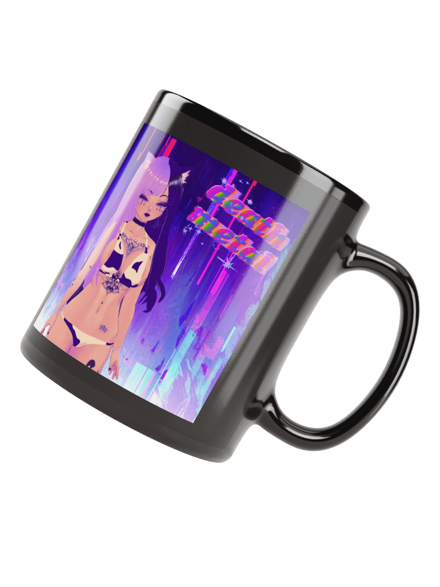 Kawaii Death Black Glossy Mug product image (4)