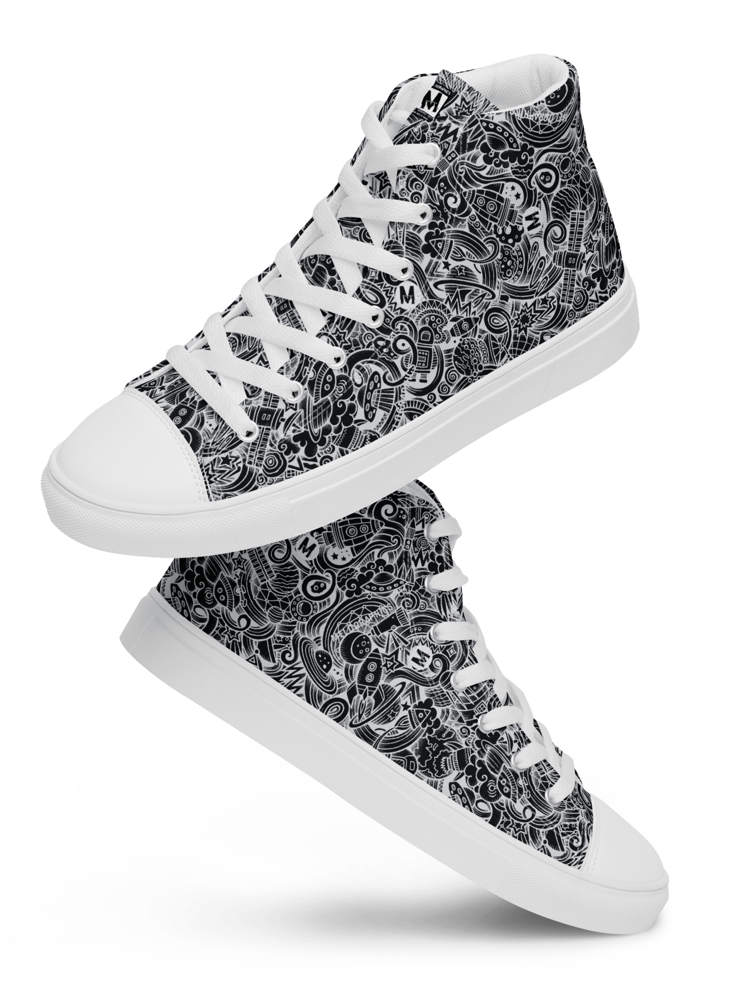 Dark Space Scribble - Women's High Tops | #MadeByMELO product image (2)