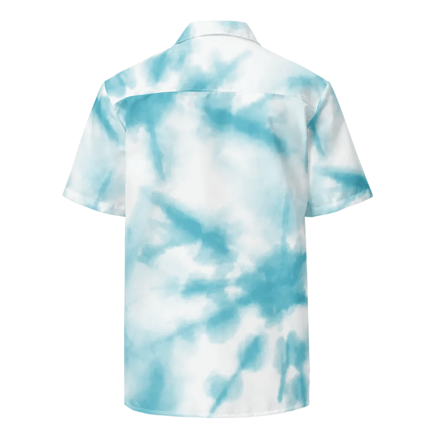 Breezy Blue Tie-Dye Hawaiian Shirt product image (2)