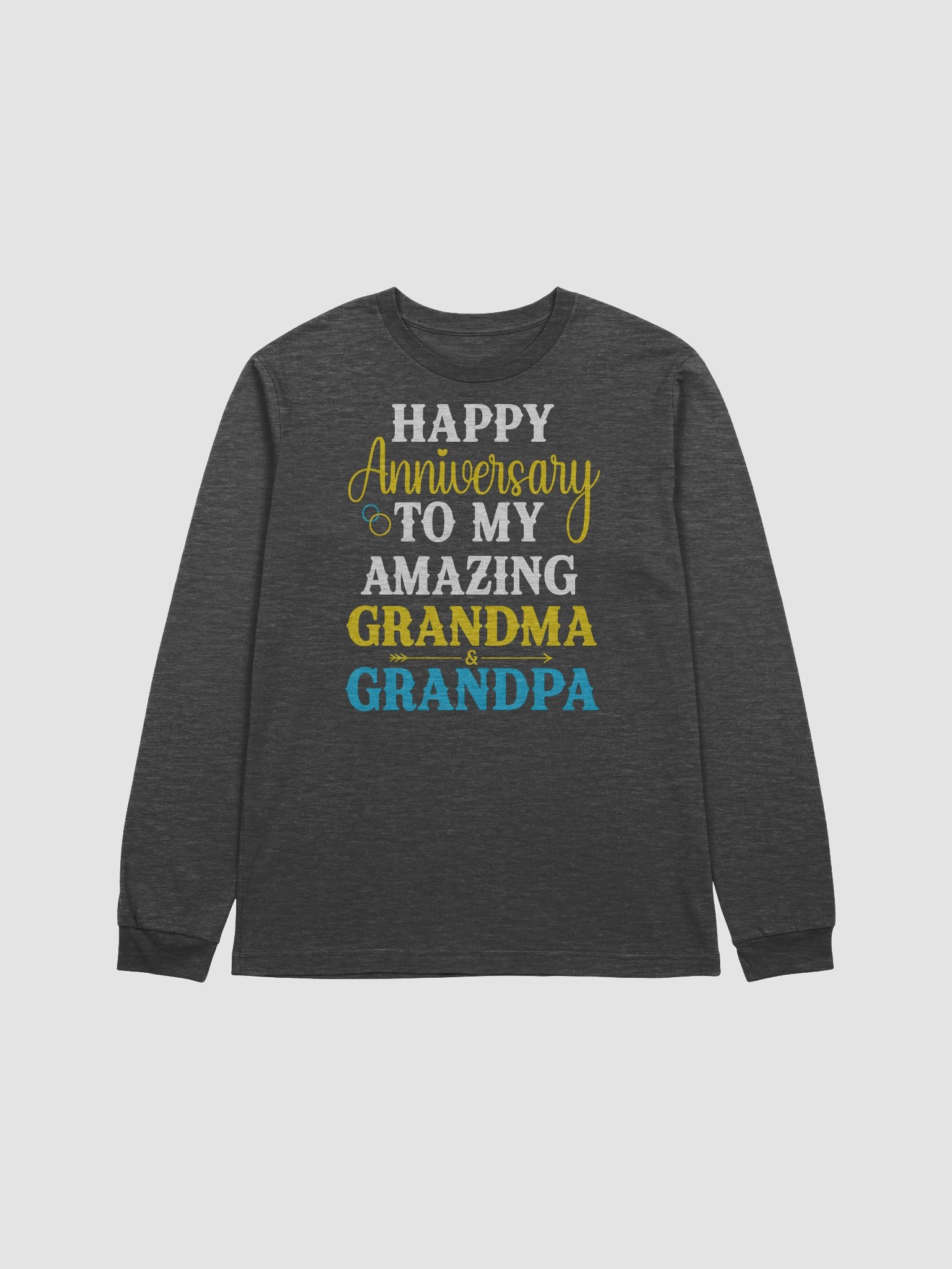 Happy Anniversary to My Amazing Grandma & Grandpa – Long Sleeve Celebration Tee product image (1)